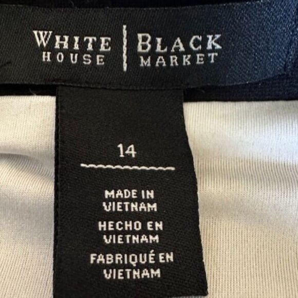 White House Black Market Colorblock Ponte Shift Dress Size 14 NWT - Picture 4 of 9